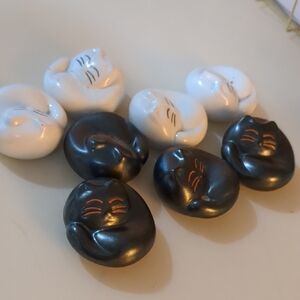 Set of Ceramic Cat Figurines